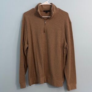 Banana Republic Men's Tan Zip-Up Sweater